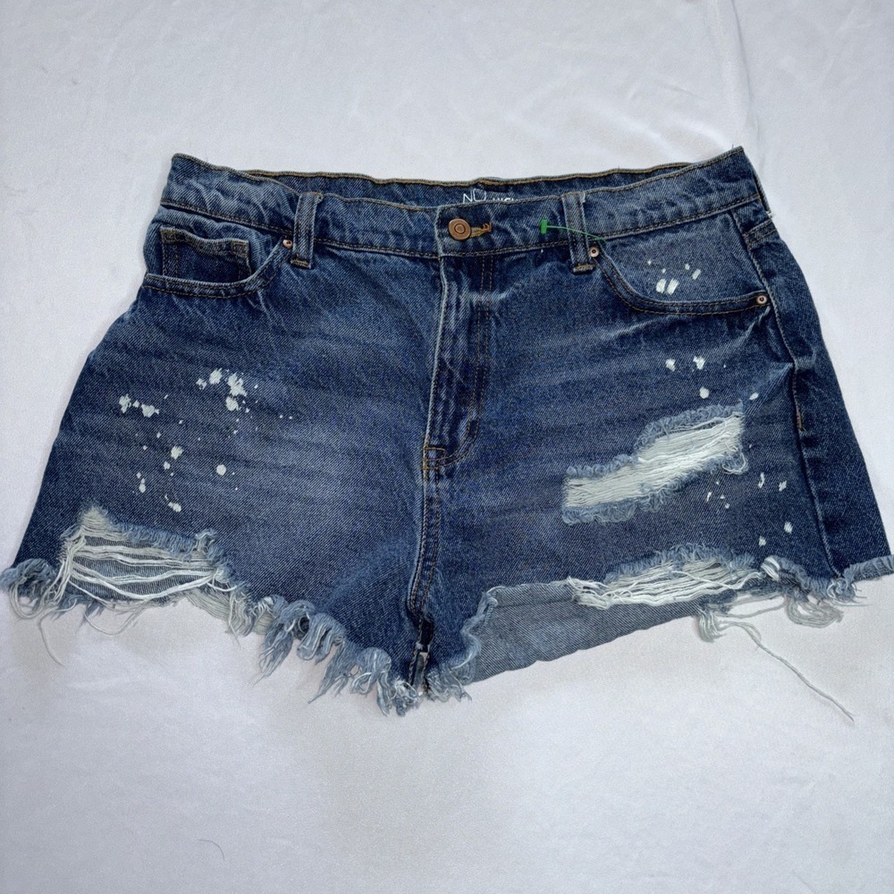 No Boundaries Shorts Womens High Rise Juniors Size 13 Dark Wash Blue